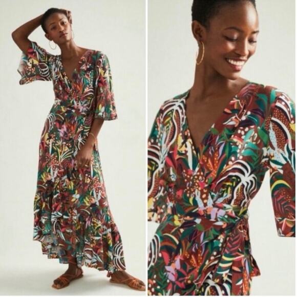 Farm Rio x Anthropologie Fiesta Wrap Maxi Dress
Size Extra Small - Picture 1 of 9